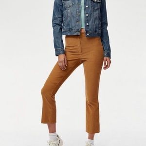 Aritzia Sunday Best Black Corduroy Straight Leg Cassie Pants Size 6